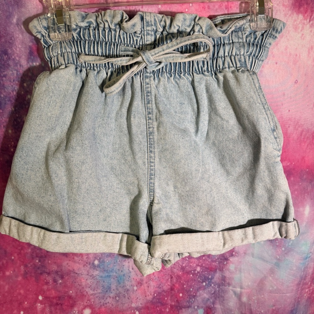 Forever 21 Light Blue High Waist Denim Shorts